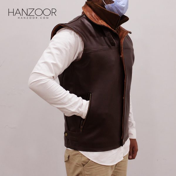 Hanzoor Leather Vest for men